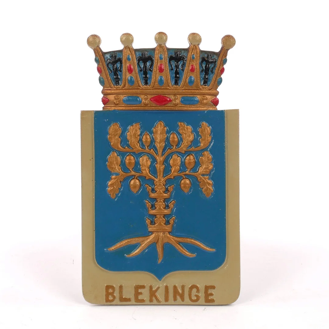 LANDSKAPSSKÖLD, "Blekinge", metall, 1900-tal. — Other metals — Auktionsfirma Kenneth Svensson i Kalmar