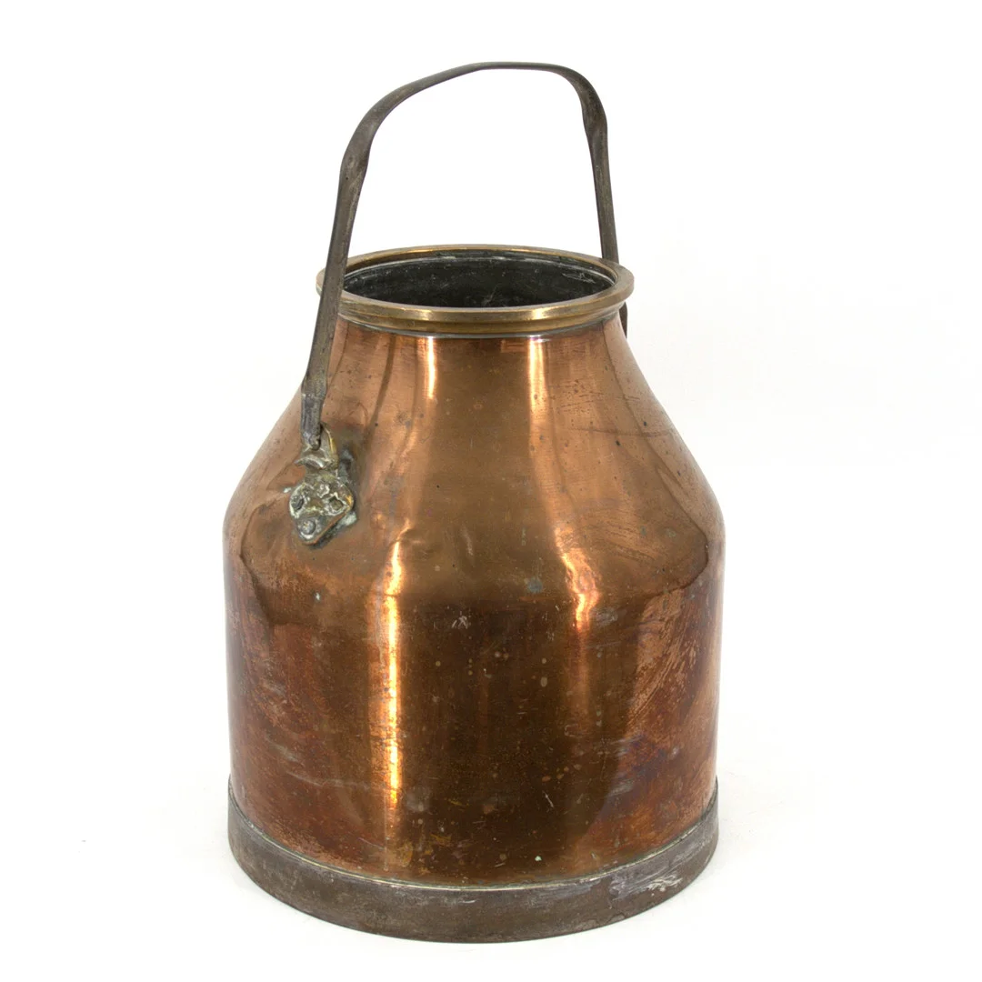 KOPPARHINK med smideshandtag, 1900-tal. — Pewter, Brass & Copper — Höganäs Auktionsverk