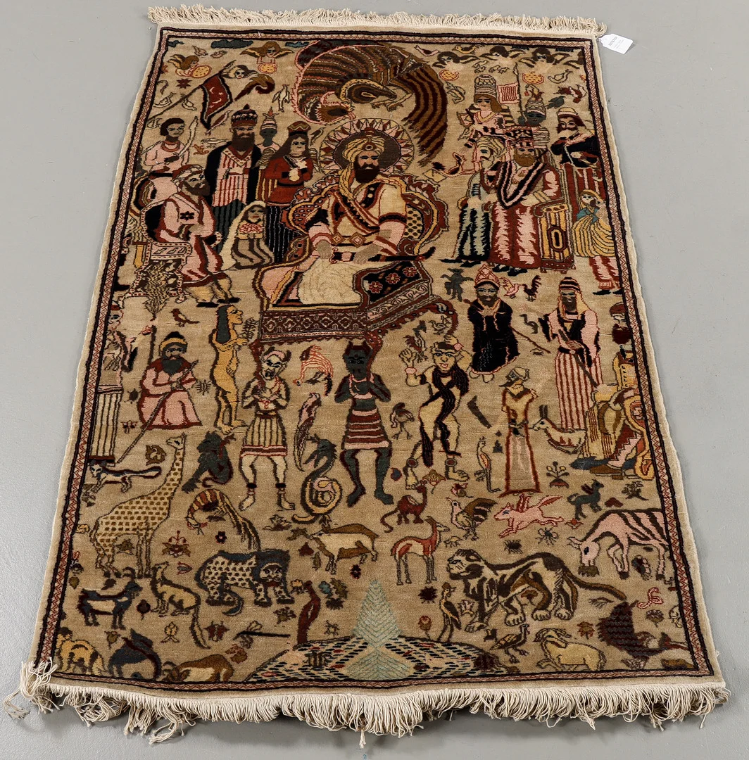 MATTA Figural, Kashmir, 153x94 cm. — Oriental Carpets & Textiles — Karlstad Hammarö Auktionsverk