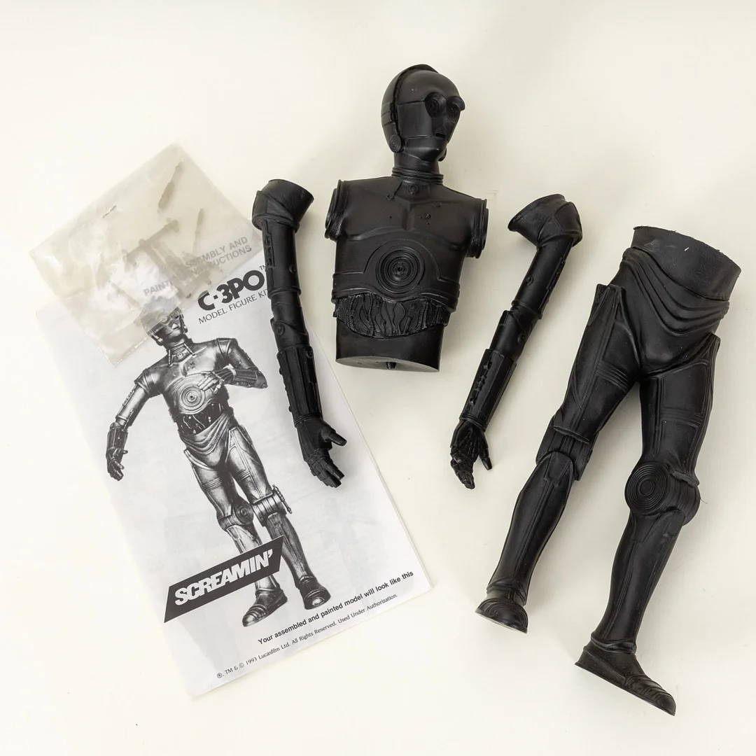 SCREAMIN, STAR WARS, Model Figure Kit "C-3PO", 1/4 scale Collector's Edition Model. — Toys — Stockholms Auktionsverk Hamburg