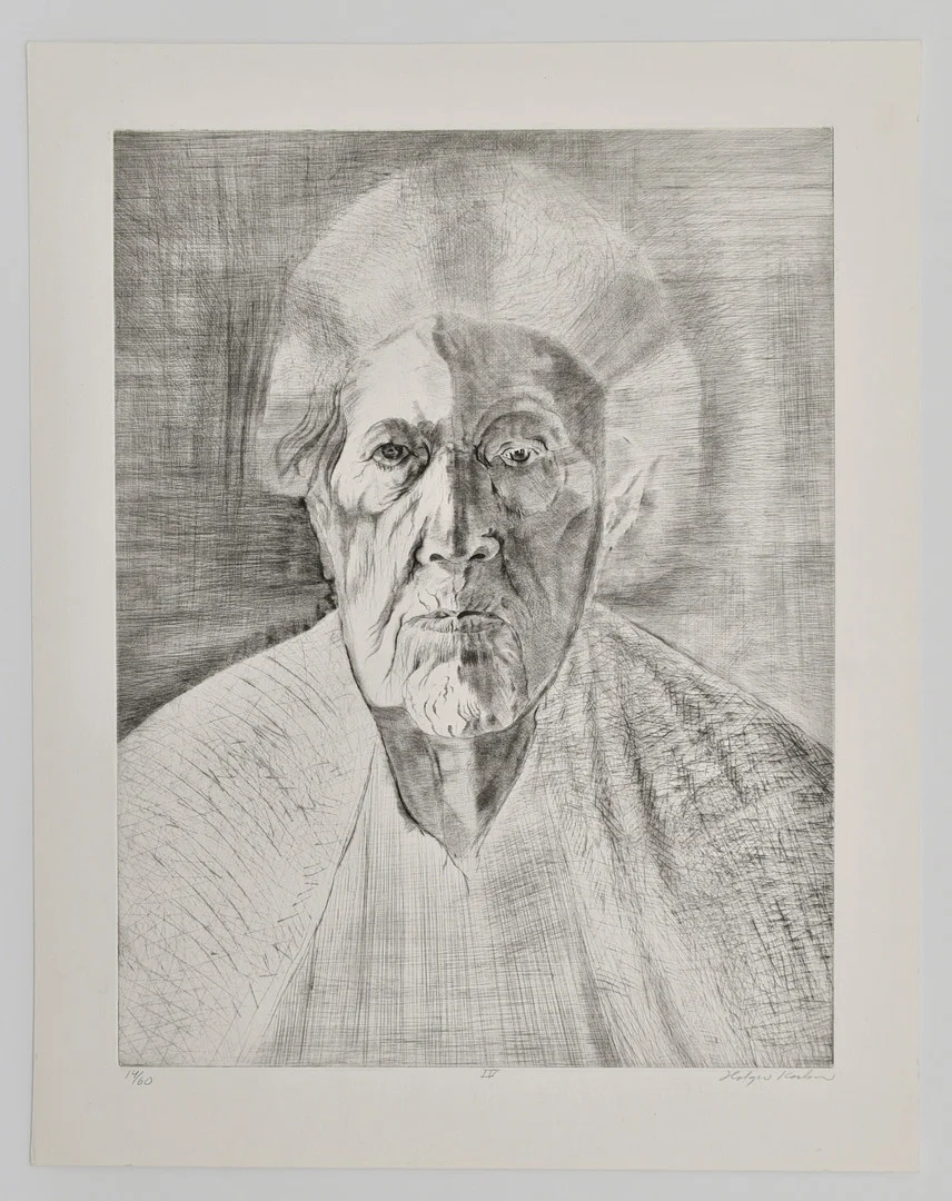 HOLGER KARLSSON. Holger Karlsson ( 1927-2003) etsning, porträtt IV, numrerad 14/60, signerad. — Engravings & Prints — Connoisseur Bokauktioner