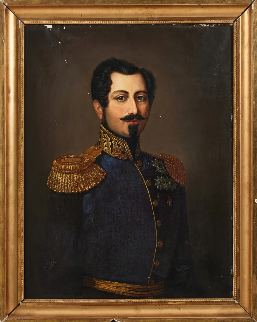 OIDENTIFIERAD KONSTNÄR. 1800-tal, Oscar I, olja på duk, osignerad. — Paintings — Stockholms Auktionsverk Magasin 5