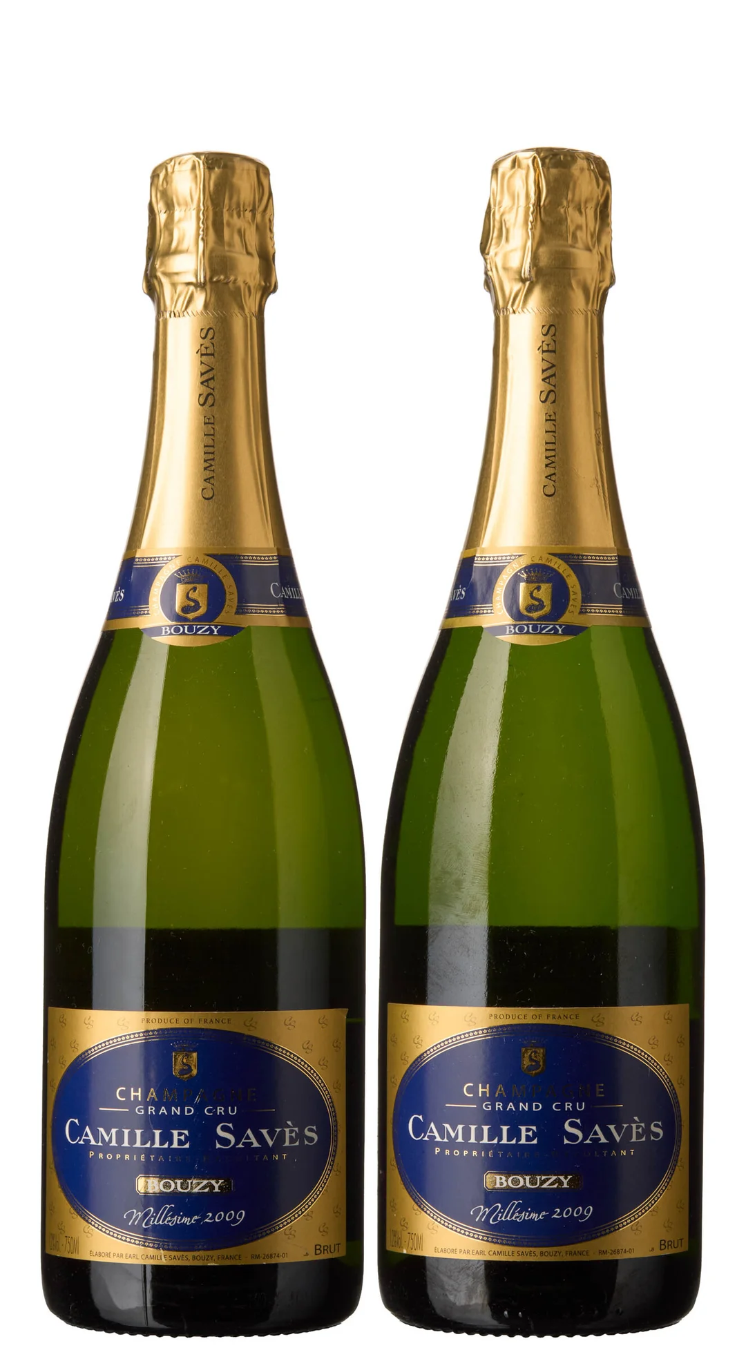 2 x Champagne Bouzy Millesime Brut 2009, Camille Saves — 2 x Champagne Bouzy Millesime Brut 2009, Camille Saves — Vin/Vin — Blomqvist