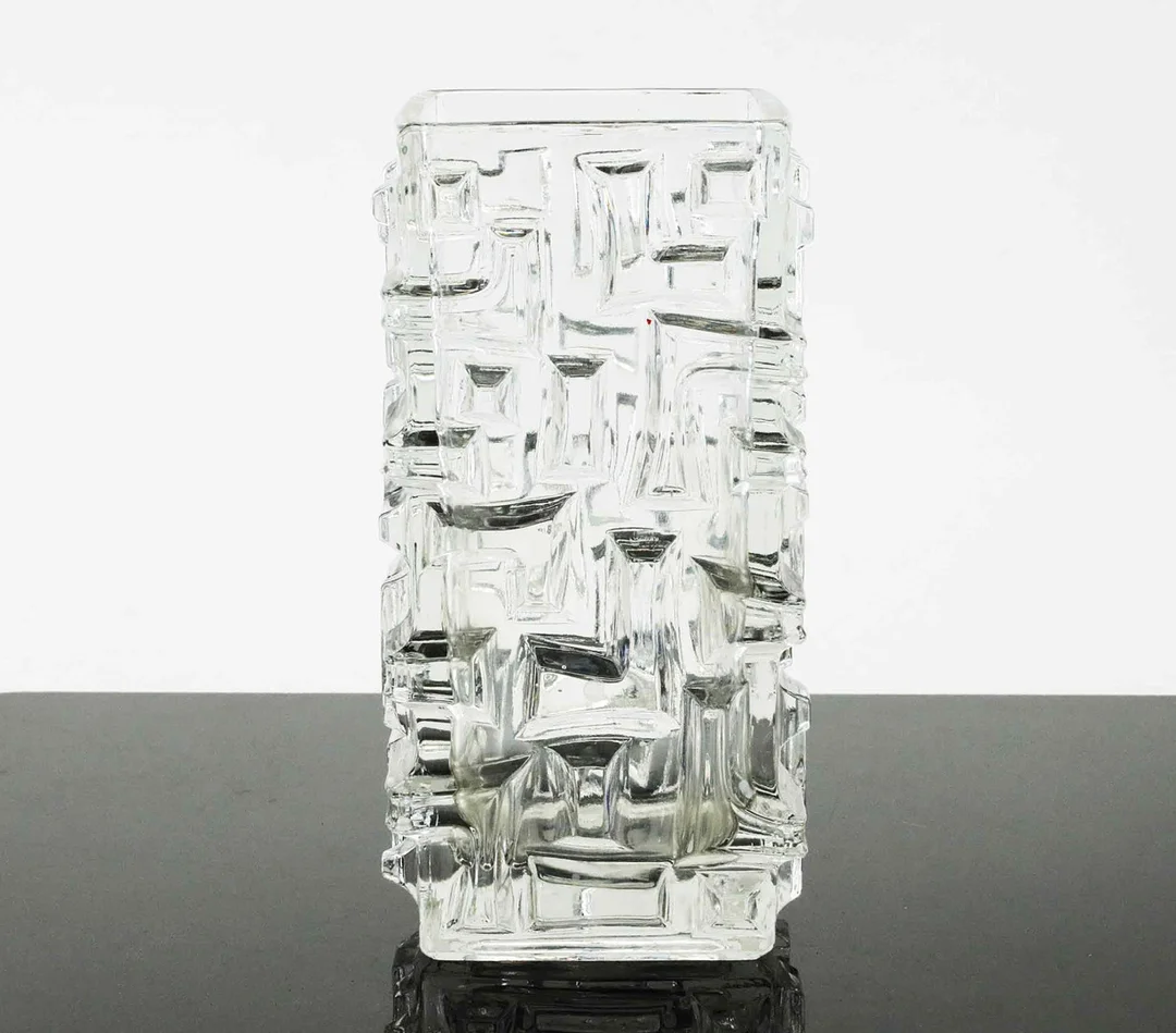 VAS, glas, modell Tetris, möjligen Jiri Brabec, 1960-tal. — Utility glass — Hälsinglands Auktionsverk