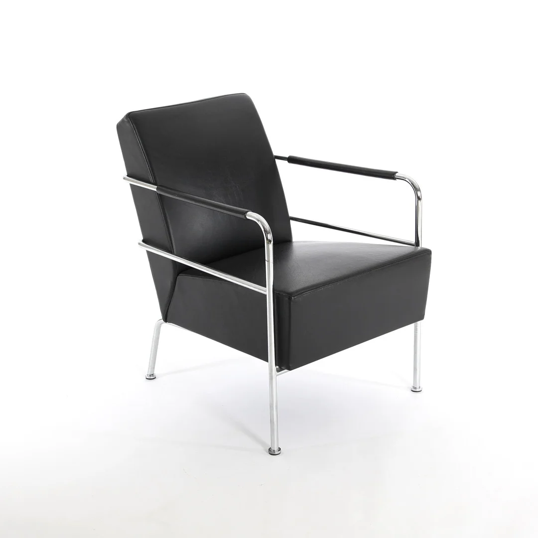 GUNILLA ALLARD. f 1957. Fåtölj "Cinema", svart skinn. — Armchairs & Chairs — Auktionsverket Engelholm