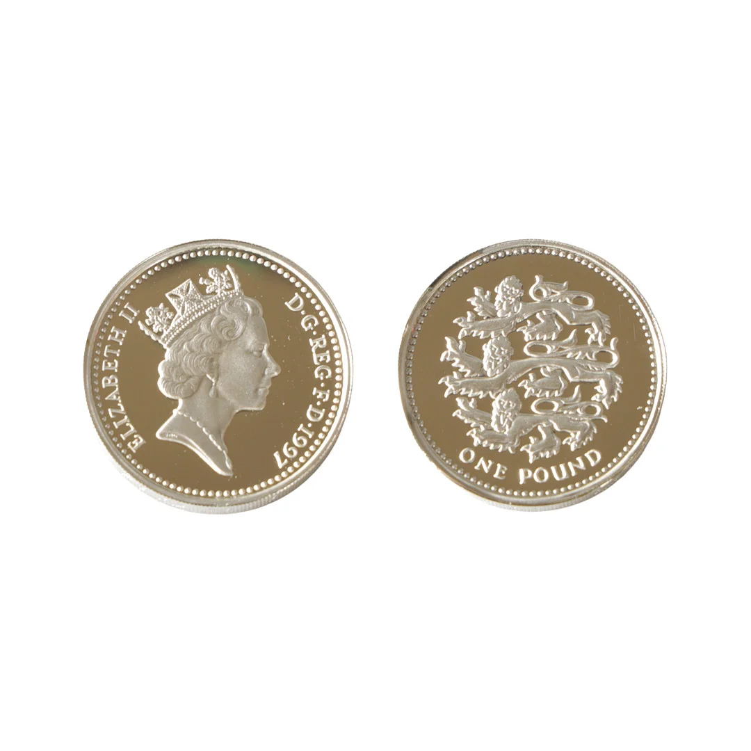 A ROYAL MINT UNITED KINGDOM SILVER PROOF PIEDFORT ONE POUND COIN. — Coins & Banknotes — Bishop & Miller