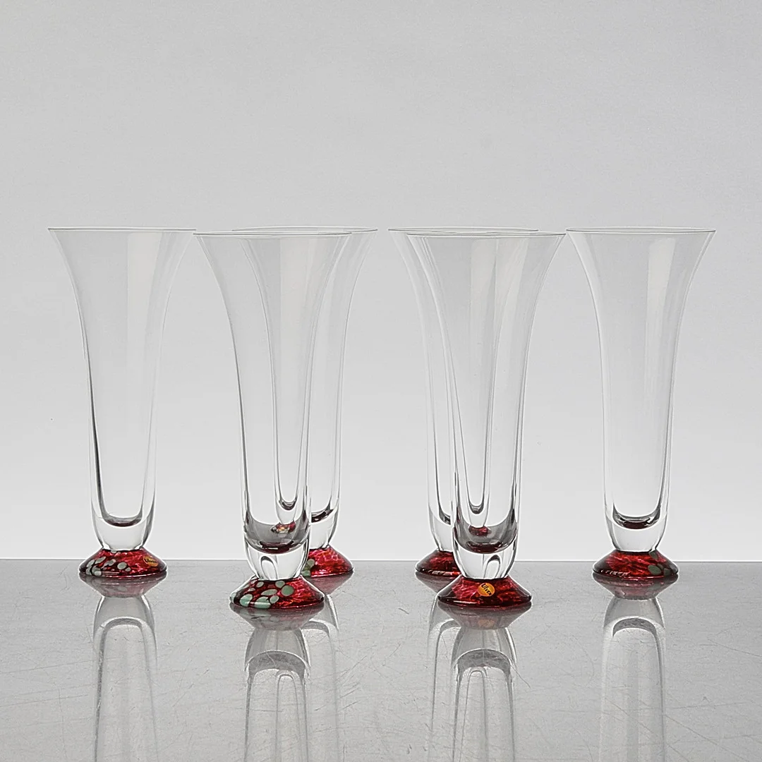 CHAMPAGNEGLAS, 6 st, Uppsala ,"Ulven". — Utility glass — Metropol Auktioner