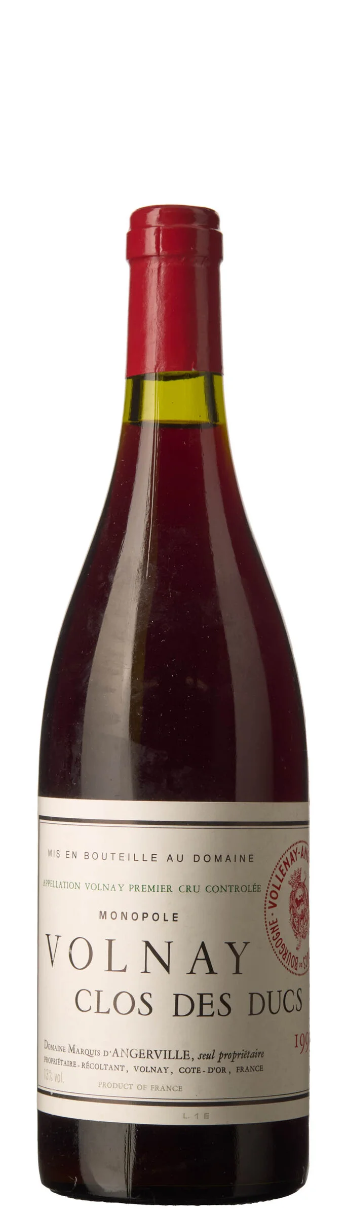 1 x Volnay 1er Cru Clos des Ducs 1993, Marquis d'Angerville — 1 x Volnay 1er Cru Clos des Ducs 1993, Marquis d'Angerville — Vin/Vin — Blomqvist