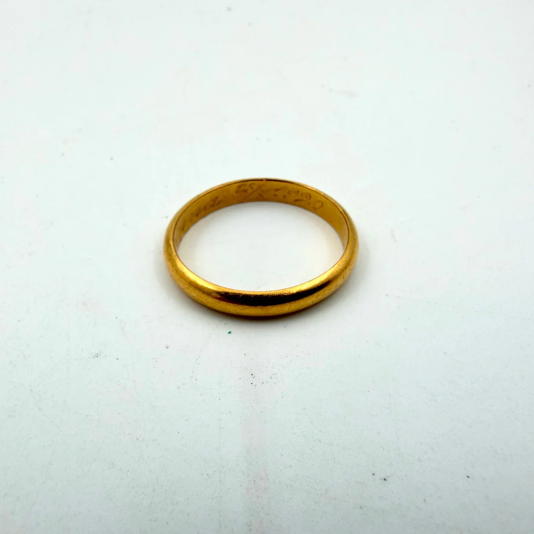 RING, guld 23k, NJ, Stockholm, 1927, vikt ca 6,0 gr. — Rings — Skandia Auktion