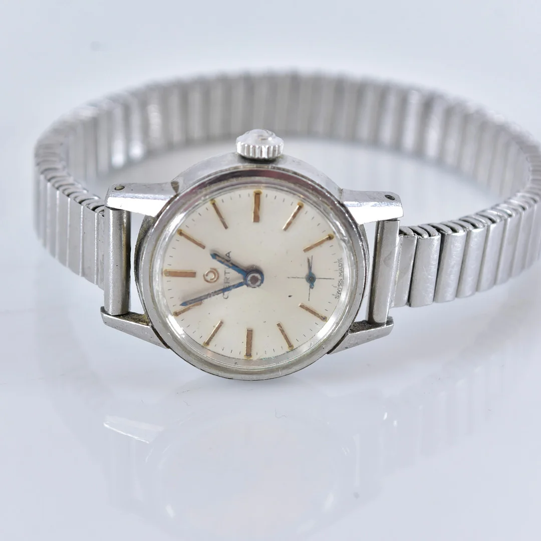 DAMARMBANDSUR, Certina, stål. — Wristwatches — Halmstads Auktionskammare