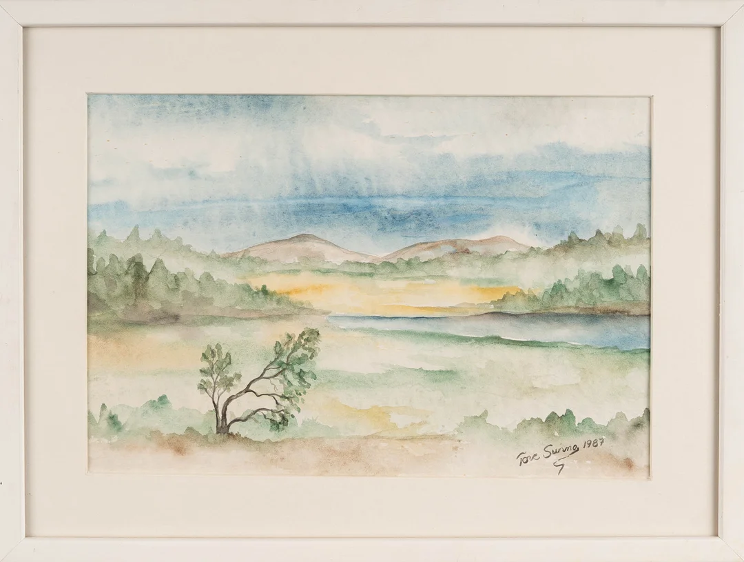 TORE SUNNA. Landskapsmotiv, akvarell. — Paintings — Norrlands Auktionsverk