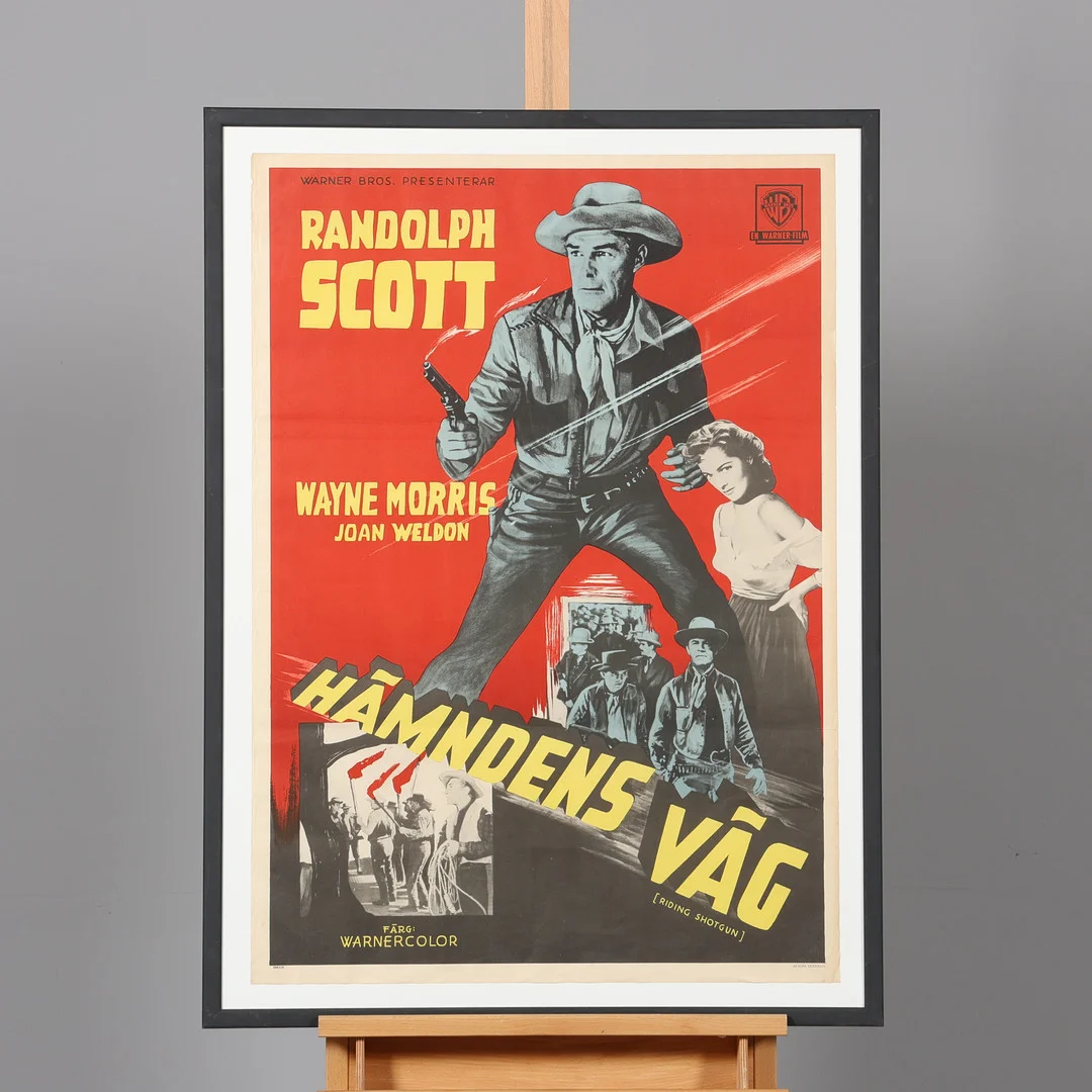 FILMAFFISCH, "Hämndens väg", AB Kopia Stockholm. — Engravings & Prints — Borås Auktionshall