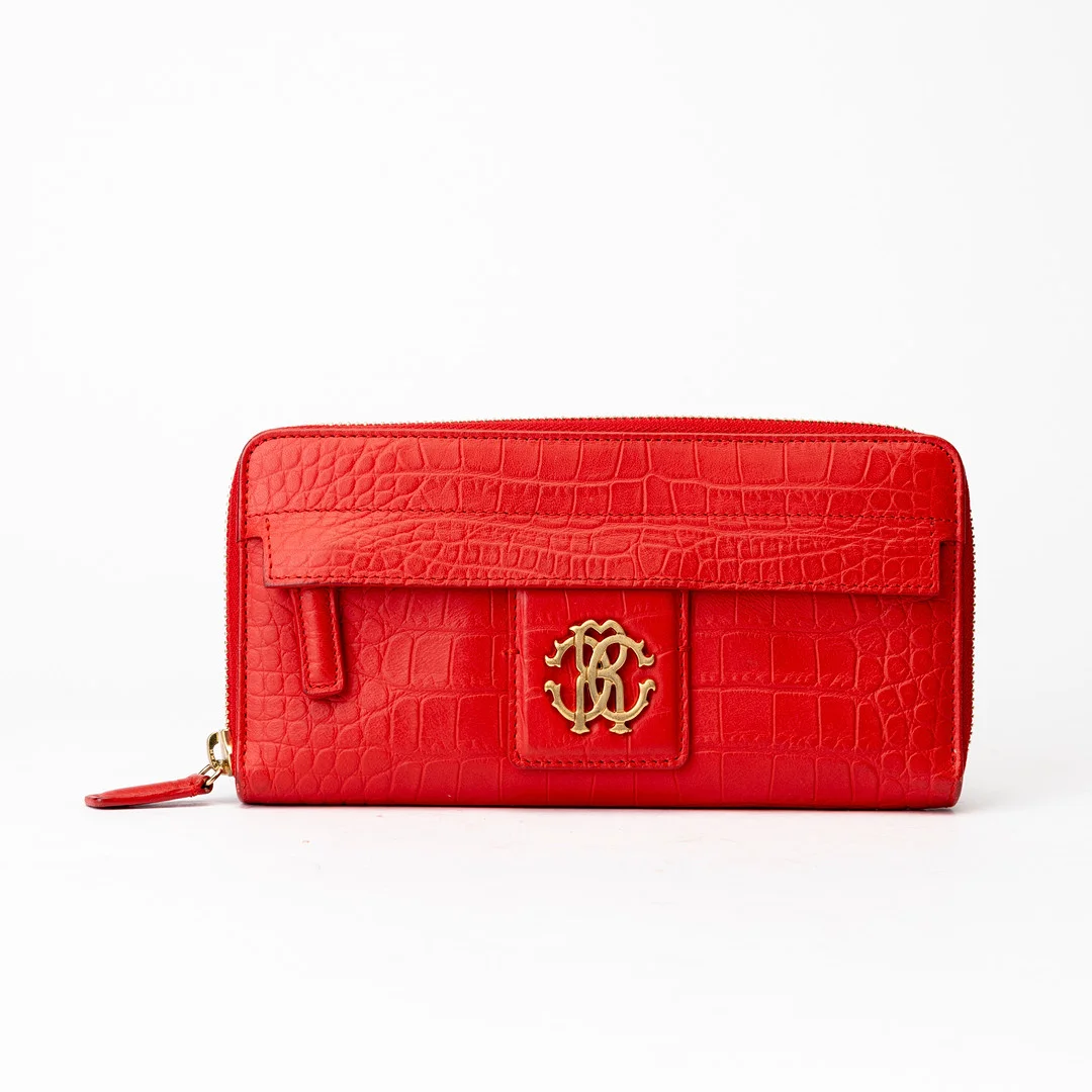ROBERTO CAVALLI. Plånbok, "Wallet Diva zip around", 2000-tal. — Vintage & Designer Fashion — Auktionshuset Kolonn