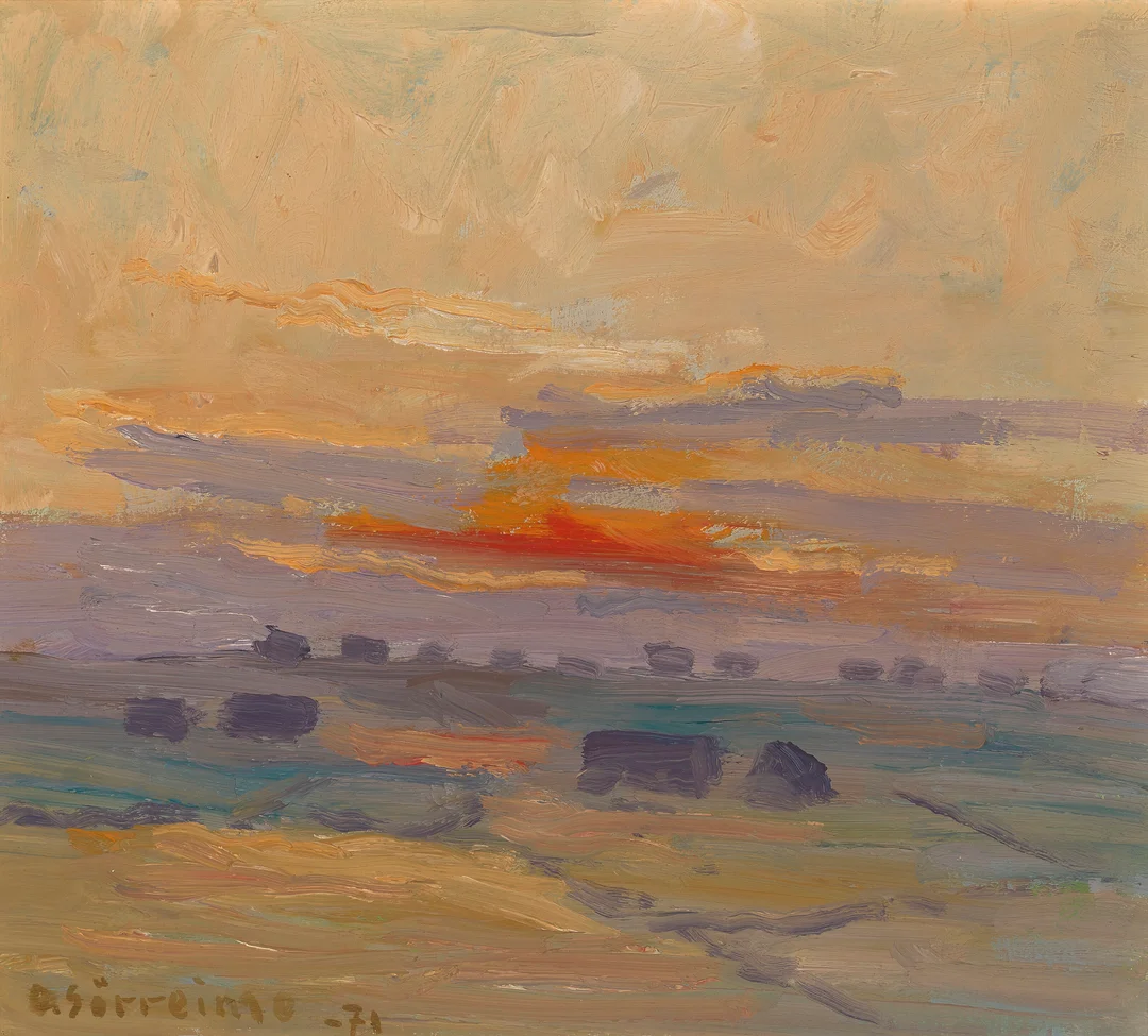 Sørreime, Oskar — "Kveld" 1971 — Kunst/Maleri — Blomqvist