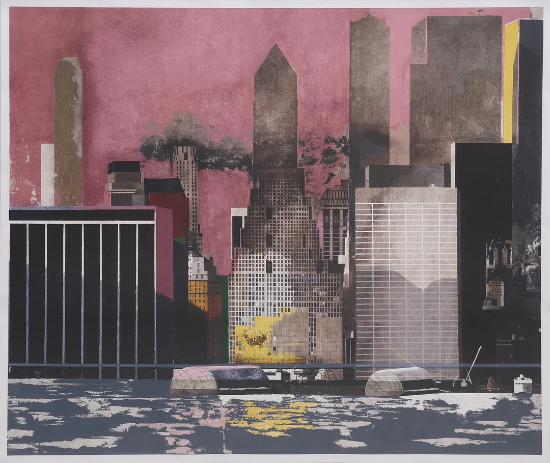 JORGE CASTILLO. MANHATTAN SKYLINE, 2014. — Engravings & Prints — Crafoord Auktioner Lund