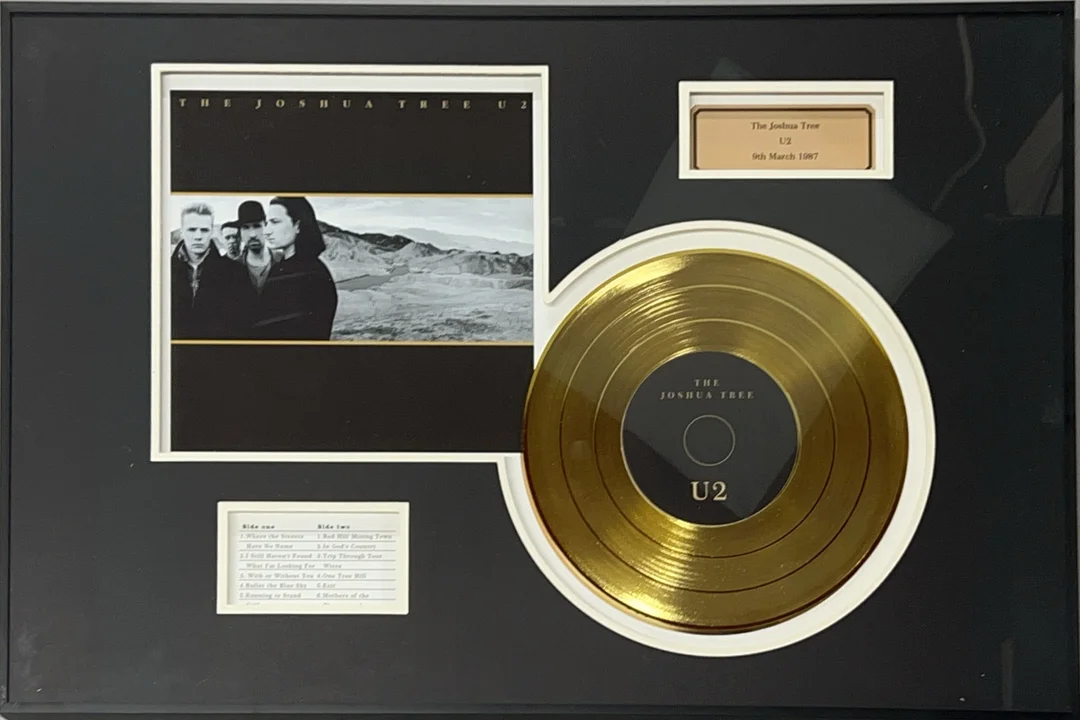 REPLICA U2 GOLD DISC. — Music memorabilia — Chalkwell Auctions