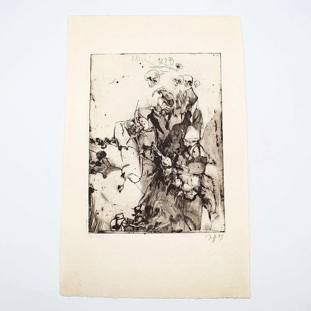 HORST JANSSEN. BETTINA 12.2.73, 1973, RADIERUNG, 4/20. — Engravings & Prints — Kunst- und Auktionshaus Kleinhenz