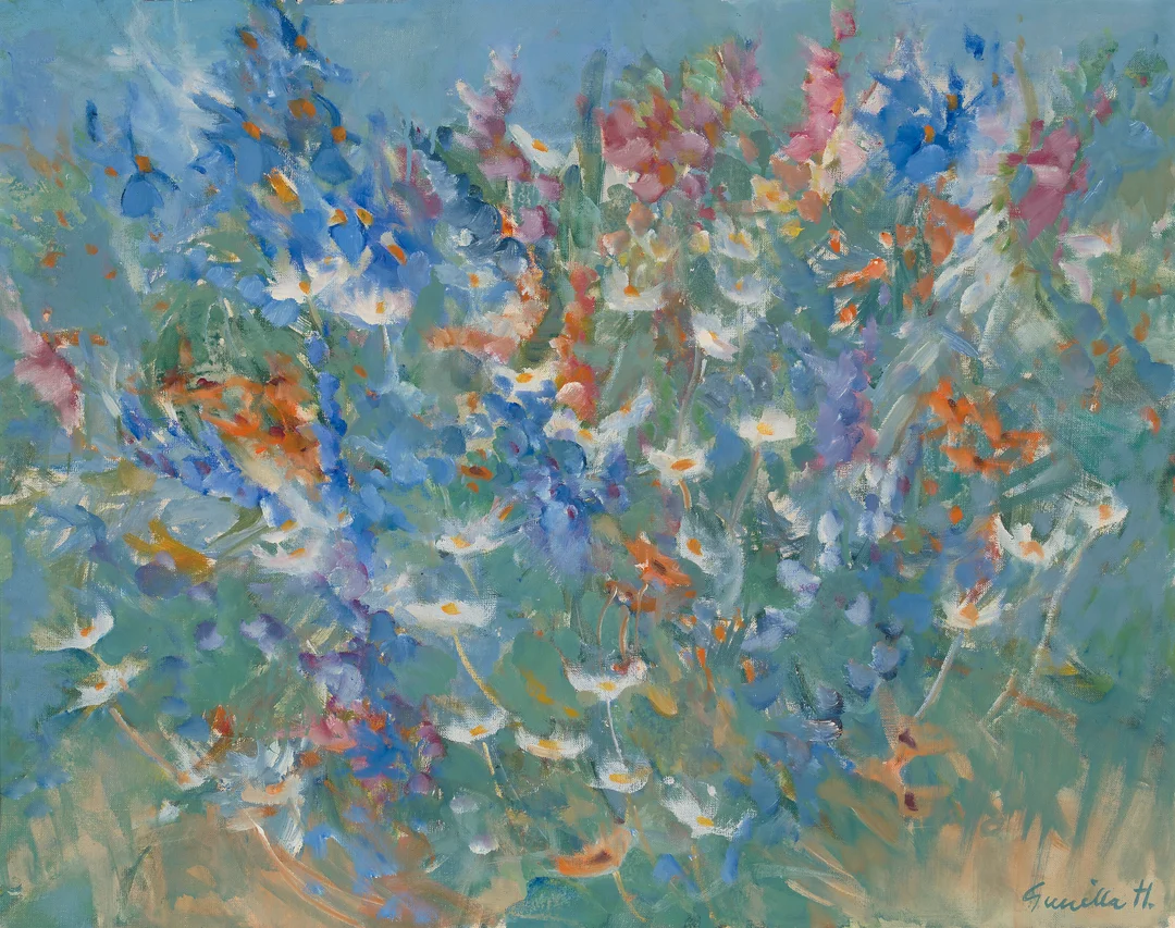 Hegfeldt, Gunilla — "Blomstereng" — Kunst/Maleri — Blomqvist