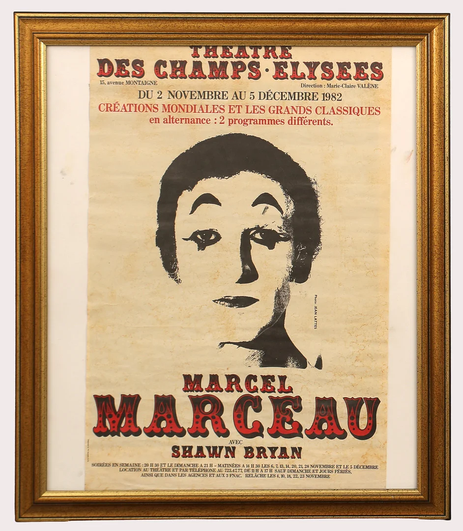 AFFISCH, Marcel Marceau, Theatre Des Champs Elysees, 1982. — Other — Limhamns Auktionsbyrå