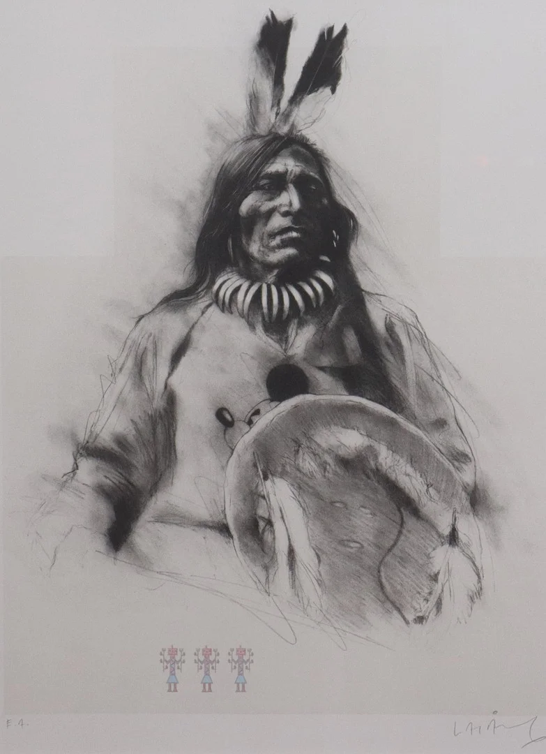 LASSE ÅBERG. litografi, "Fool Bull". — Engravings & Prints — Markus Auktioner