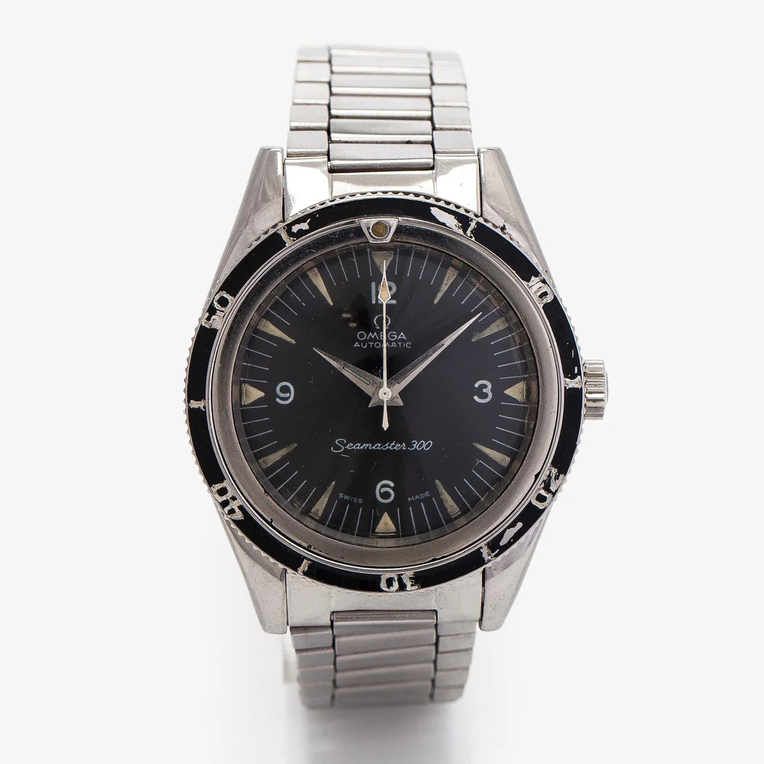 Omega, Seamaster 300, armbandsur, 39 mm, stål, automatisk, ca 1958. — Klockor & Ur/Armbandsur — Bukowskis