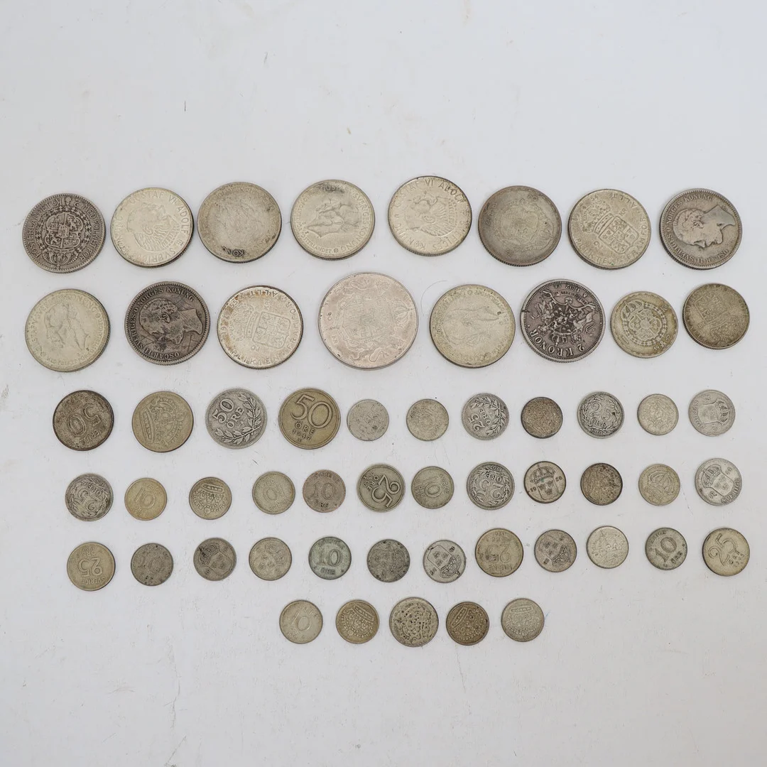 SILVERMYNT, delvis för 1942. — Coins & Banknotes — Falun Auktionsbyrå