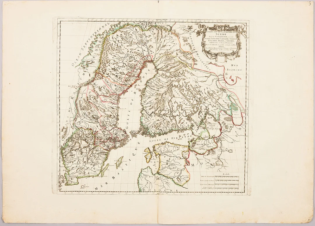KARTA ÖVER SKANDINAVIEN AV SANSON, ca 1665. — Maps — Stockholms Auktionsverk Magasin 5