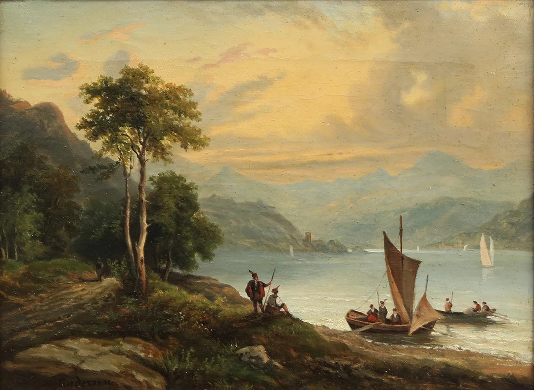 OIDENTIFIERAD KONSTNÄR. OLJA, på duk, signerad Andersen, 1800-tal. — Paintings — Kalmar Auktionsverk