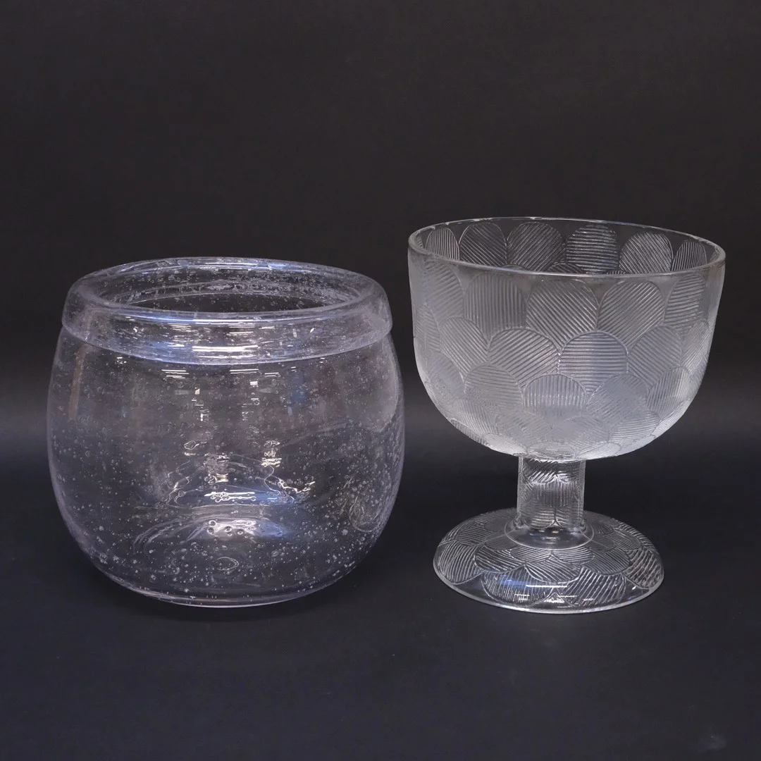 TVÅ SKÅLAR, ERIK HÖGLUND OCH ARABIA. — Art glass — Björnssons Auktionskammare