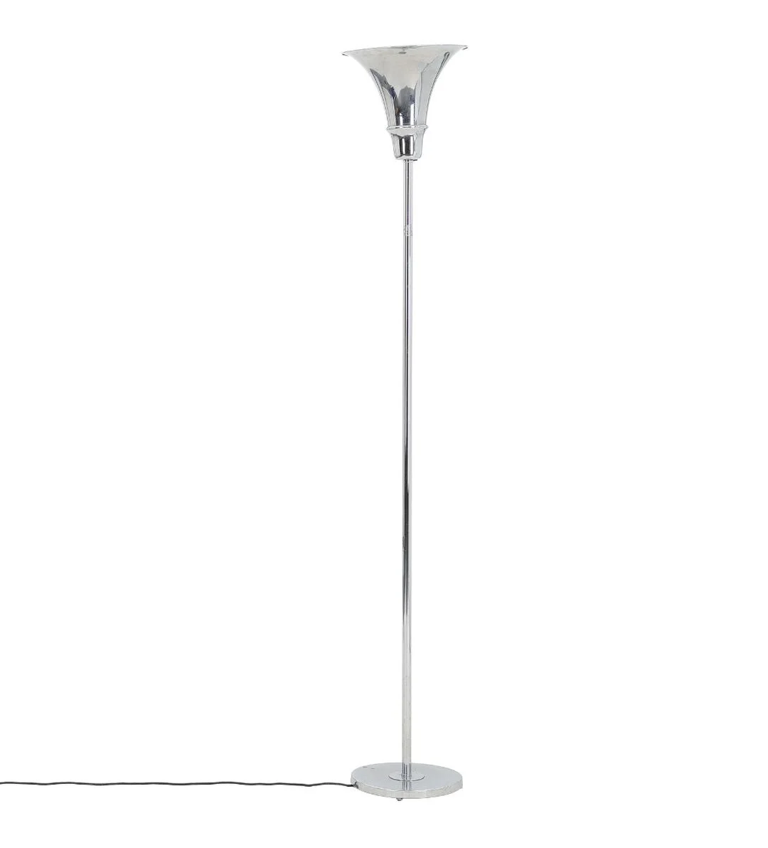 Danish design: Up-light chromed metal floor lamp. H. 176 cm. — Modern Lighting — Bruun Rasmussen