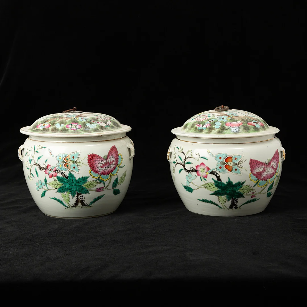 MATKÄRL, två stycken, porslin, Kina, 1900-tal. — Ceramics & Porcelain — Stockholms Auktionsverk Göteborg