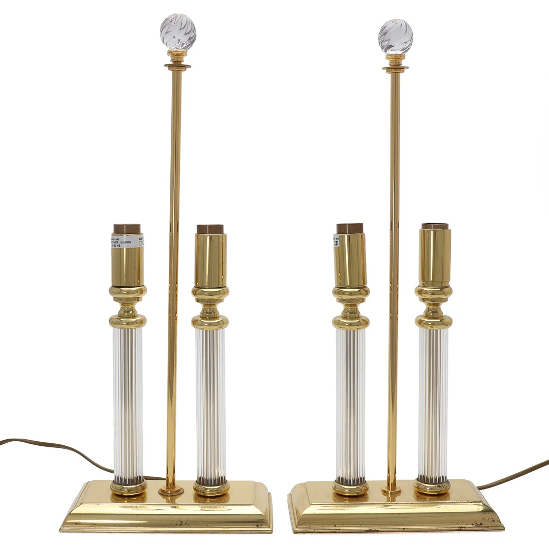 BORDSLAMPOR, ett par, "Le Dauphine", Frankrike. — Table Lamps — Auktionsmagasinet Vänersborg
