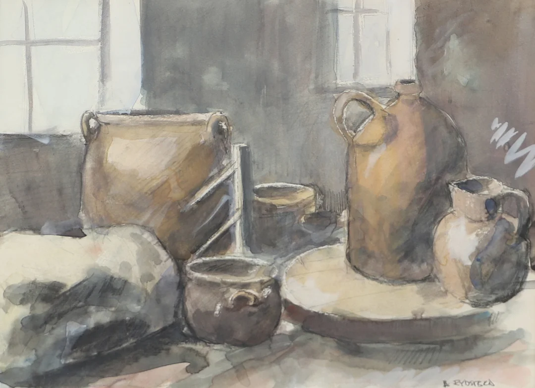 BO RYDSTERN. Stilleben, akvarell, signerad. — Paintings — Helsingborgs Auktionskammare