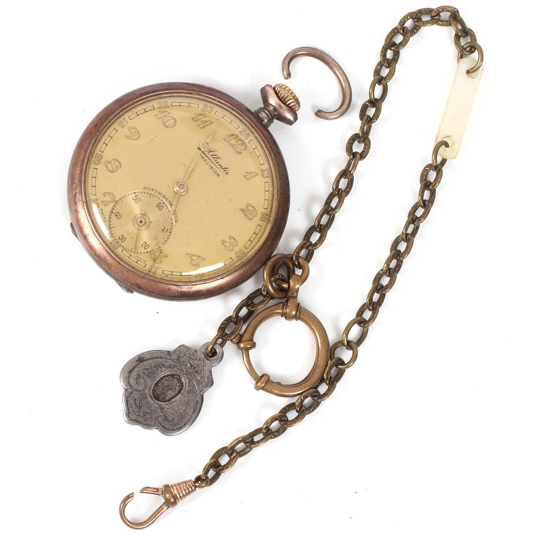 FICKUR, Boliden silver, Atlantic. 1900-tal. — Pocket & Stop Watches — Stadsauktion Sundsvall