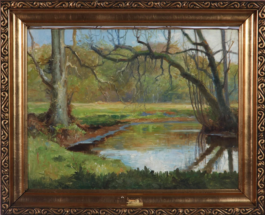 Jørgen Hansen. Spring day in the Nørholm forest, 1924 — Paintings and sculptures/Older pictorial arts — Lauritz