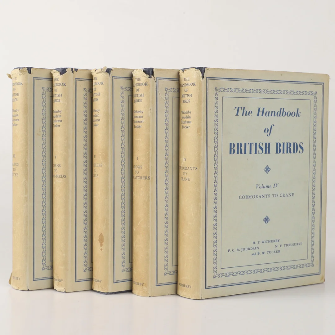 BÖCKER, 5 stycken, "The Handbook of British birds", H.F. & G. Witherby Ltd. 5 Warwick Court, London. — Books — Helsingborgs Auktionskammare