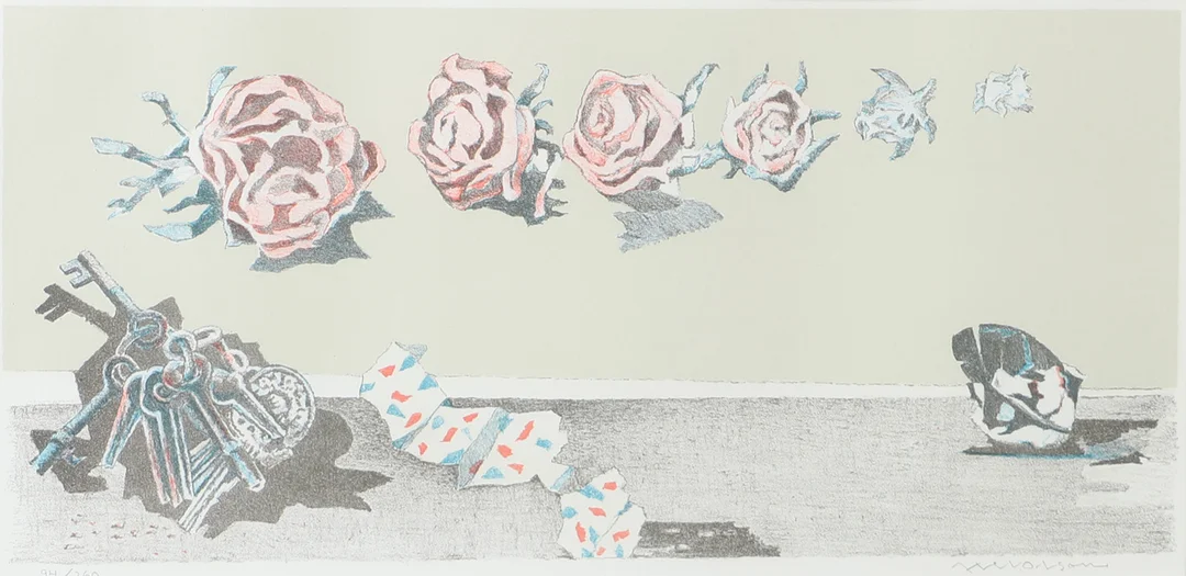 AXEL OLSON. Komposition, litografi, signerad. — Engravings & Prints — Helsingborgs Auktionskammare