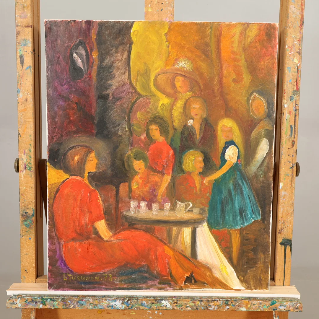 OIDENTIFIERAD KONSTNÄR. OLJA PÅ DUK, signerad L turonen. — Paintings — Höörs Auktionshall