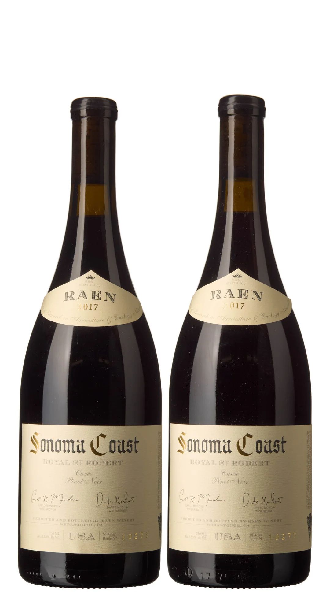 2 x Sonoma Coast Royal St. Robert Cuvee Pinot Noir 2017, Raen — 2 x Sonoma Coast Royal St. Robert Cuvee Pinot Noir 2017, Raen — Vin/Vin — Blomqvist