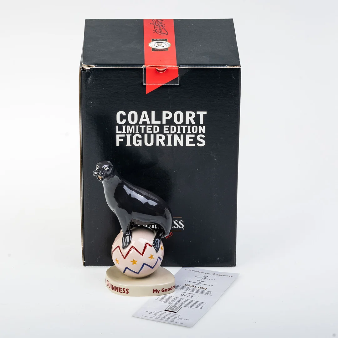 COALPORT GUINNESS SEALION FIGURINE. — Advertising & Signs — Griffin’s Auctioneers