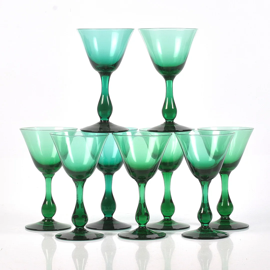 MONICA BRATT. Vinglas, 9 st, "Sven", glas, Reijmyre. — Tableware — Stadsauktion Sundsvall