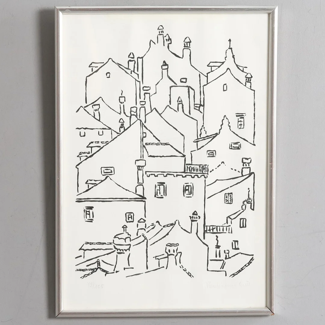 ANTE PAVLICEVIC, grafiskt blad, inramad, 42/105. — Engravings & Prints — Örebro Stadsauktioner