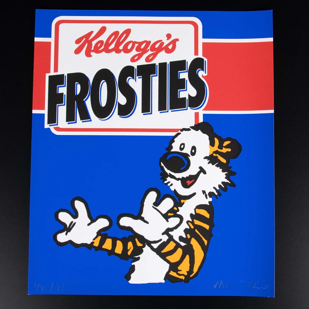 OVE VAKSBERG. Färgserigrafi, "Kellogg's frosties", signerad, numrerad 443/475. — Engravings & Prints — Laholms Auktionskammare