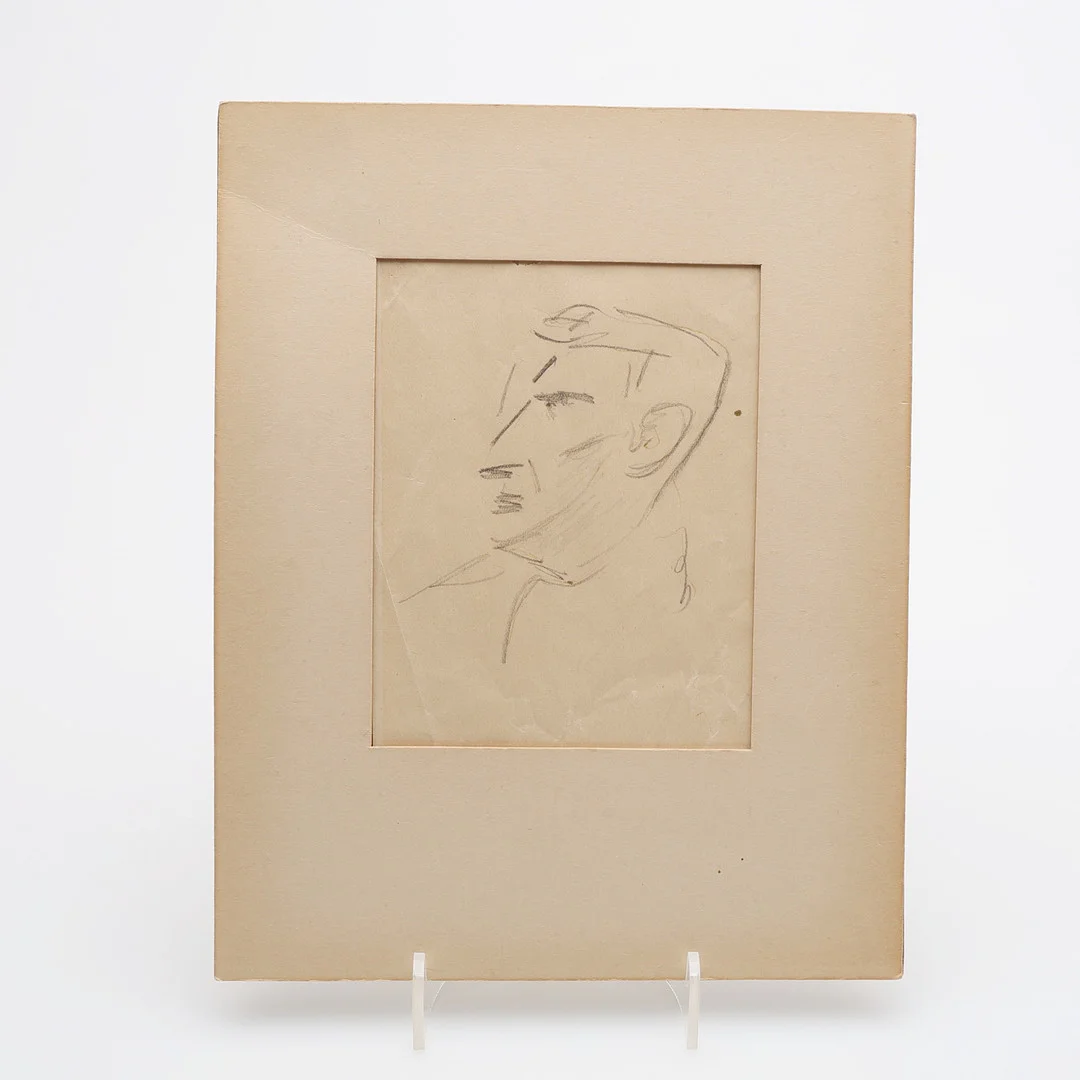 TORA VEGA HOLMSTRÖM. PORTRÄTT AV STEN BROMAN. — Drawings — Crafoord Auktioner Lund