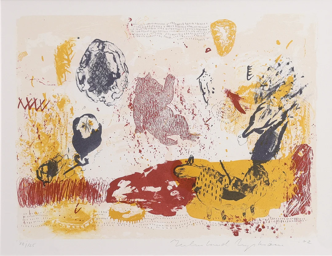 HELMTRUD NYSTRÖM. LITOGRAFI, SIGNERAD, NUMRERAD 78/125 OCH DATERAD 2002. — Engravings & Prints — Crafoord Auktioner Lund
