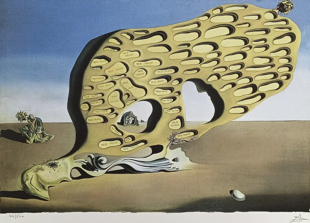 SALVADOR DALÍ (1904 FIGUERAS -1989 EBENDA, NACH) - „LA GRANDE PARANOIAQUE"/ DAS RÄTSEL DER BEGIERDE. — Engravings & Prints — Auktionshaus Blank