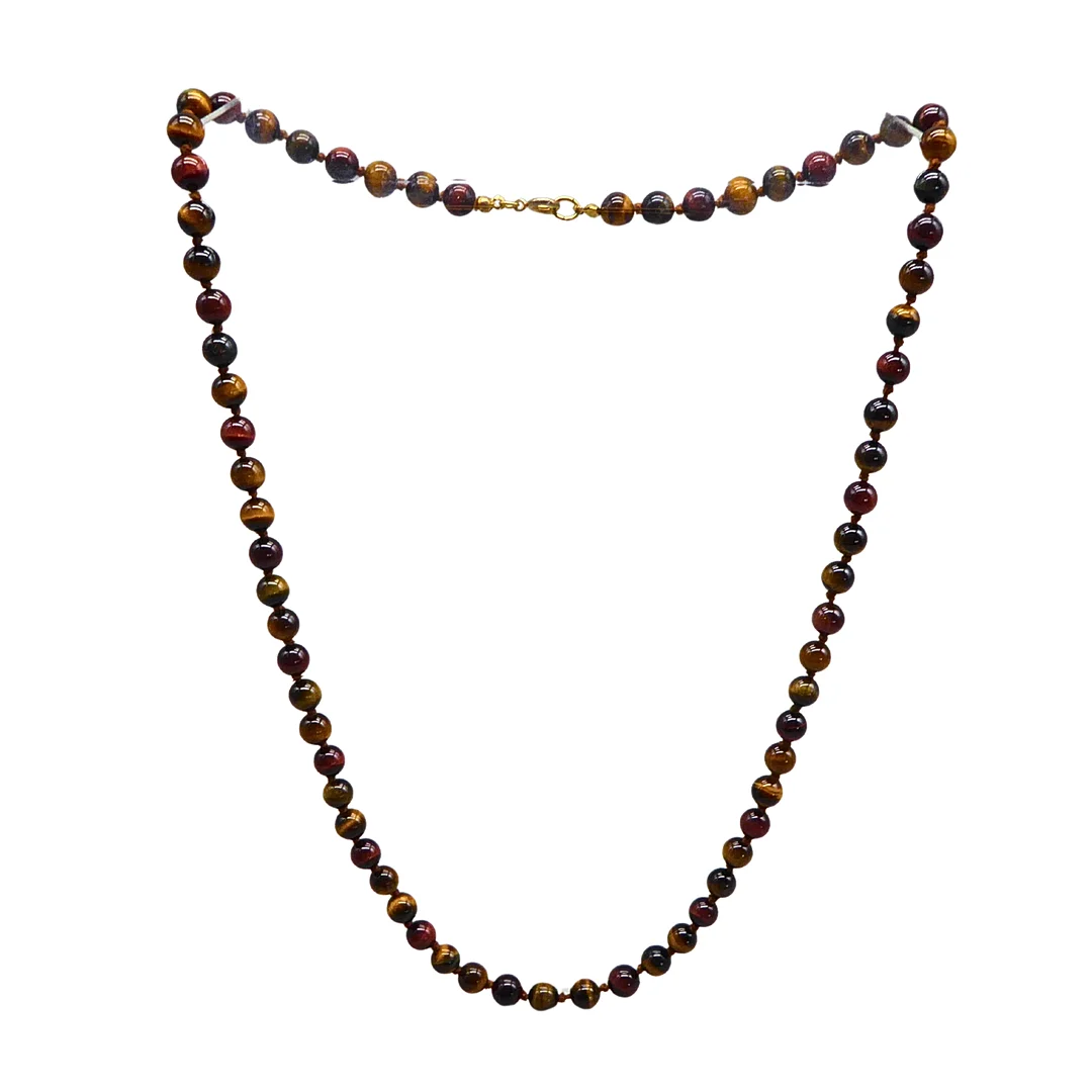 TIGERAUGENKETTE MIT KARABINERVERSCHLUSS. — Necklace — Auktionshaus Stuber's Hammerschlag