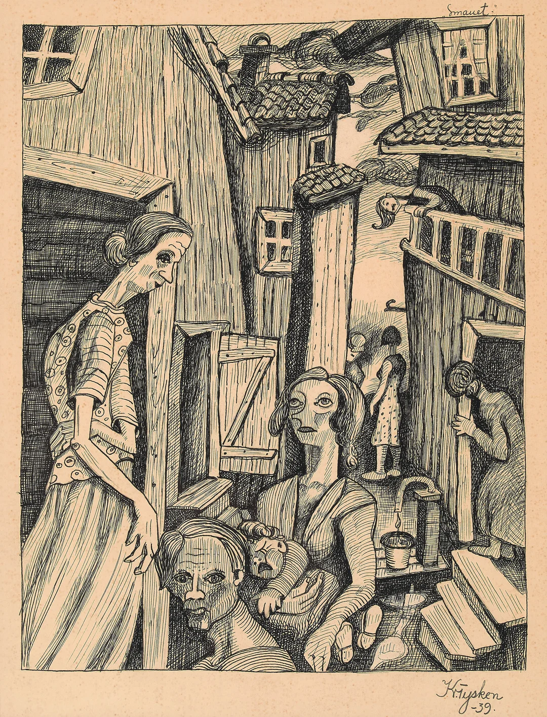 Tysken, Kristian — "Smauet" 1939 — Kunst/Øvrig billedkunst — Blomqvist