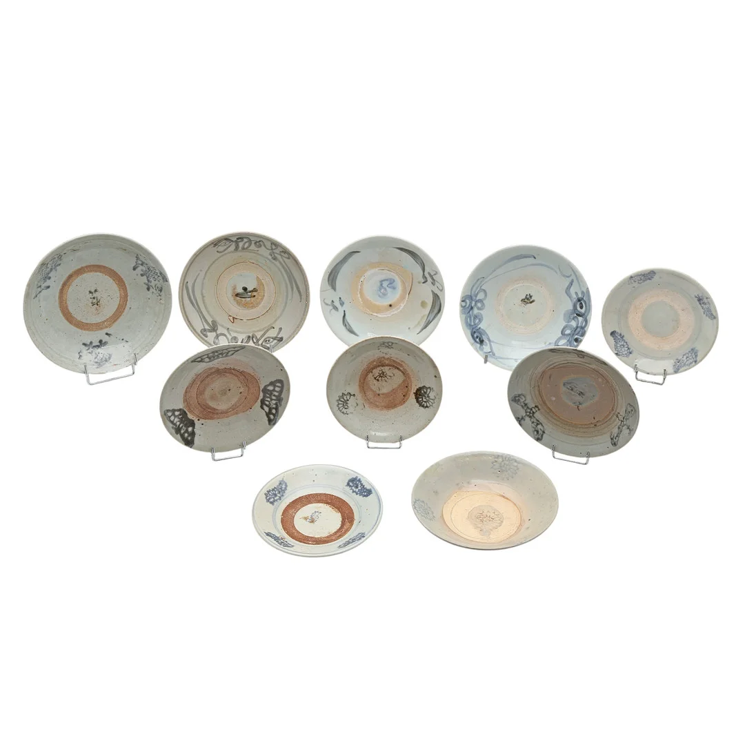 Ten Chinese blue and white porcelain dishes, 20th Century. — Oriental — Balclis