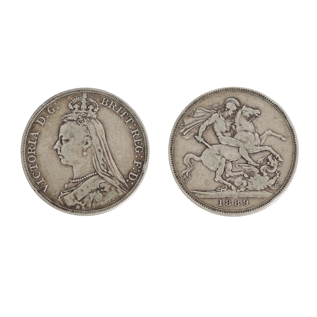 A VICTORIAN SILVER CROWN. — Coins & Banknotes — Bishop & Miller